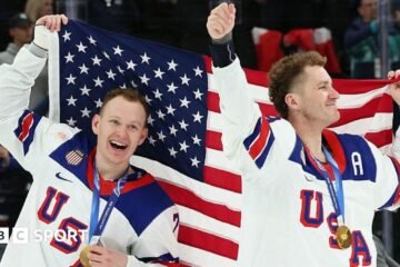 2026 Winter Olympics: American player Brady Tkachuk in AI video at the White House