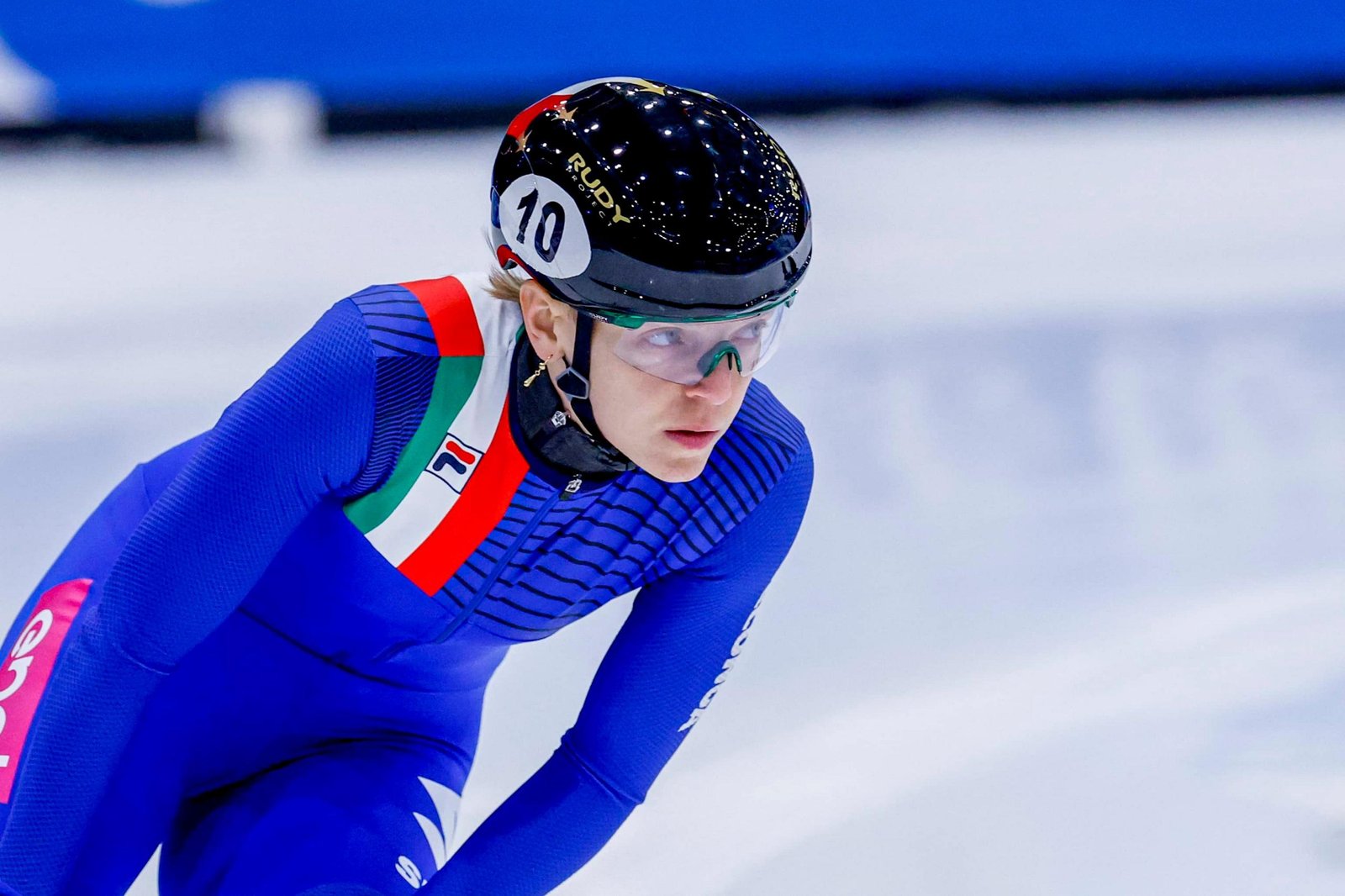 Ariana Fontana of Italy looks to compete in the women