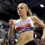 Kelly Hodgkinson is aiming to set a world record in the 800m after a national best