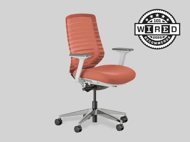 Modern design chair in orange and aluminum