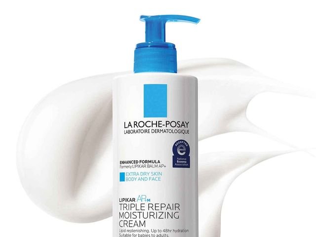 Image may contain: bottle, lotion, cosmetics and sunscreen