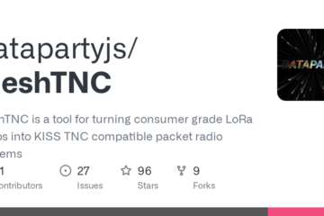 datapartyjs/MeshTNC: MeshTNC is a tool for turning consumer grade LoRa radios into KISS TNC compatible packet radio modems