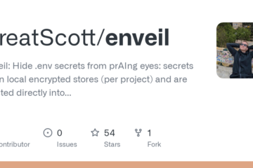 GreatScott/enveil: ENVeil: Hide .env secrets from prAIng eyes: secrets live in local encrypted stores (per project) and are injected directly into apps at runtime, never touching disk as plaintext.