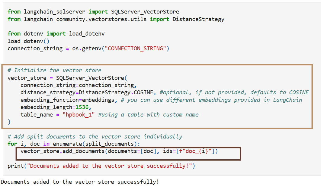 Image langchain vectorstore