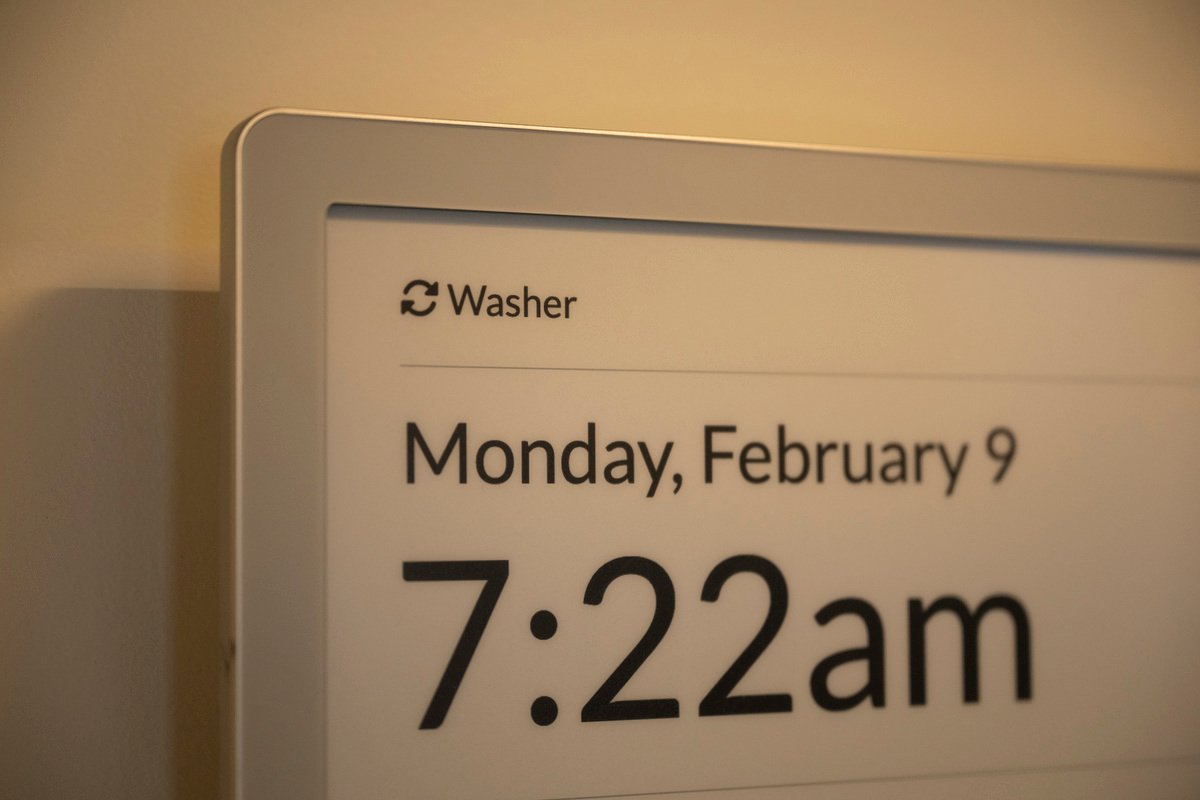 Laundry done notification on display