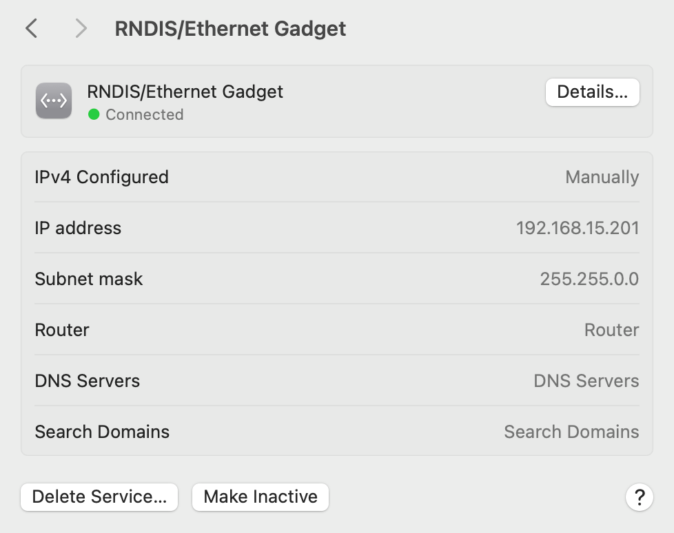 My Kindle's network settings