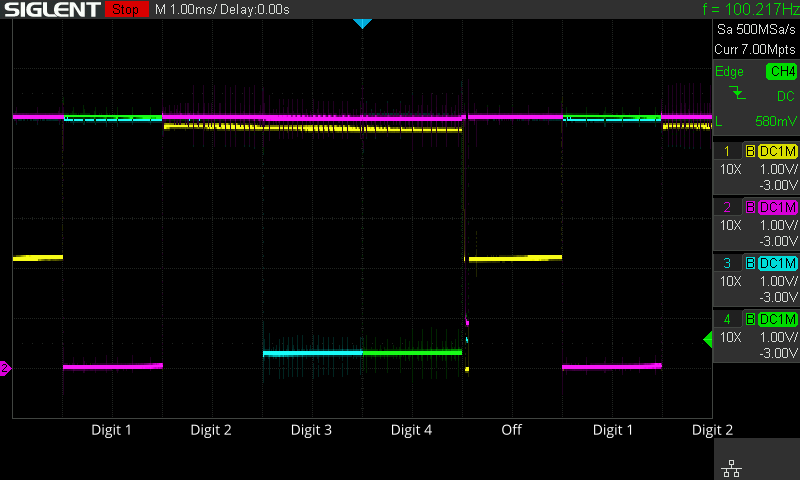 Microwave door switch sense oscilloscope trace