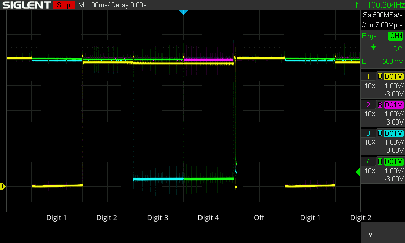 Microwave door switch sense oscilloscope trace