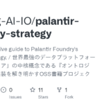 Leading-AI-IO/palantir-ontology-strategy: A comprehensive guide to Palantir Foundry’s Ontology strategy. / 世界最強のデータプラットフォーム「パランティア」の中核概念である『オントロジー』の戦略と実装を解き明かすOSS書籍プロジェクト。