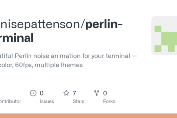 denisepattenson/perlin-terminal: Beautiful Perlin noise animation for your terminal — truecolor, 60fps, multiple themes