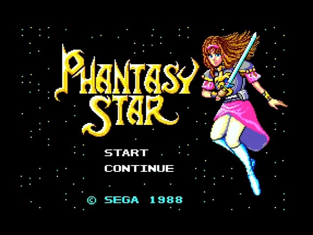 Phantasy Star title screen. (C) SEGA 1988