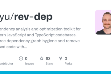 jayu/rev-dep: Dependency analysis and optimization toolkit for modern JavaScript and TypeScript codebases. Enforce dependency graph hygiene and remove unused code with a very fast CLI.