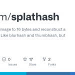 junevm/splathash: compress any image to 16 bytes and reconstruct a blurry preview. Like blurhash and thumbhash, but smaller.