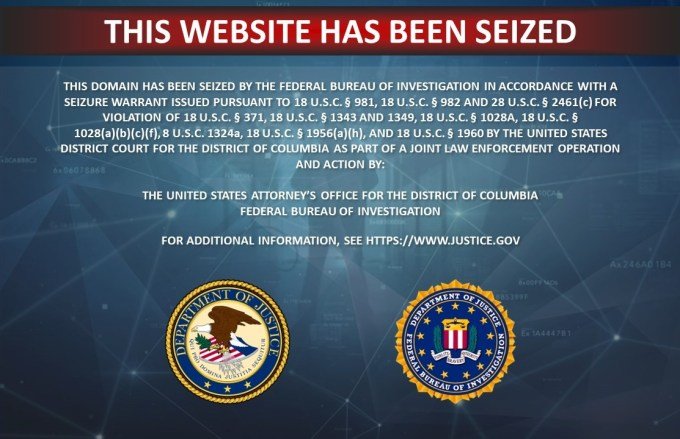 Upsellwork website, at the time of its seizure by the FBI in 2024.