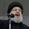 Hezbollah leader Hassan Nasrallah, speaks to the crowd in a rare public appearance during Ashura, that marks the death of Shiite Islam