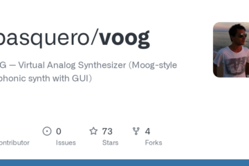 gpasquero/voog: VOOG — Virtual Analog Synthesizer (Moog-style polyphonic synth with GUI)