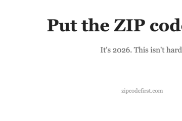 Put the ZIP code first.