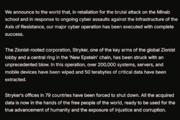 Iran-Backed Hackers Claim Wiper Attack on Medtech Firm Stryker – Krebs on Security