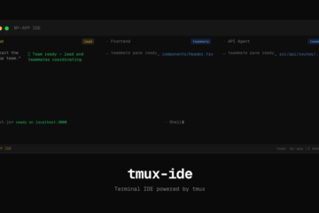 tmux-ide — Prepare Claude agent-team layouts in one terminal
