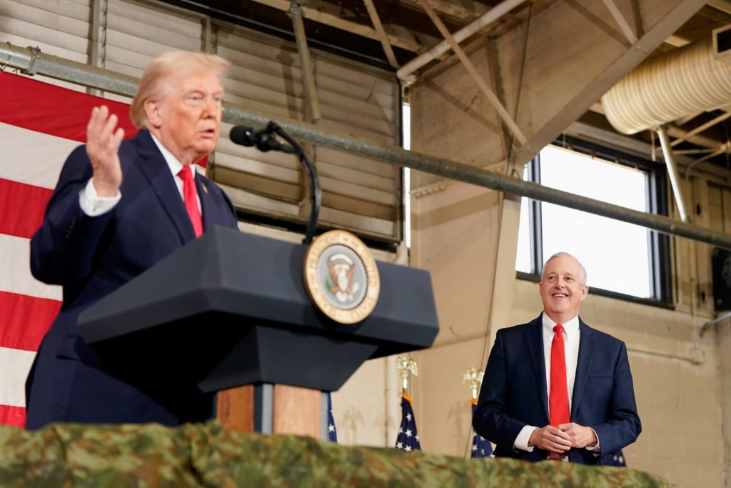 US President Donald Trump visits Fort Bragg in North Carolina