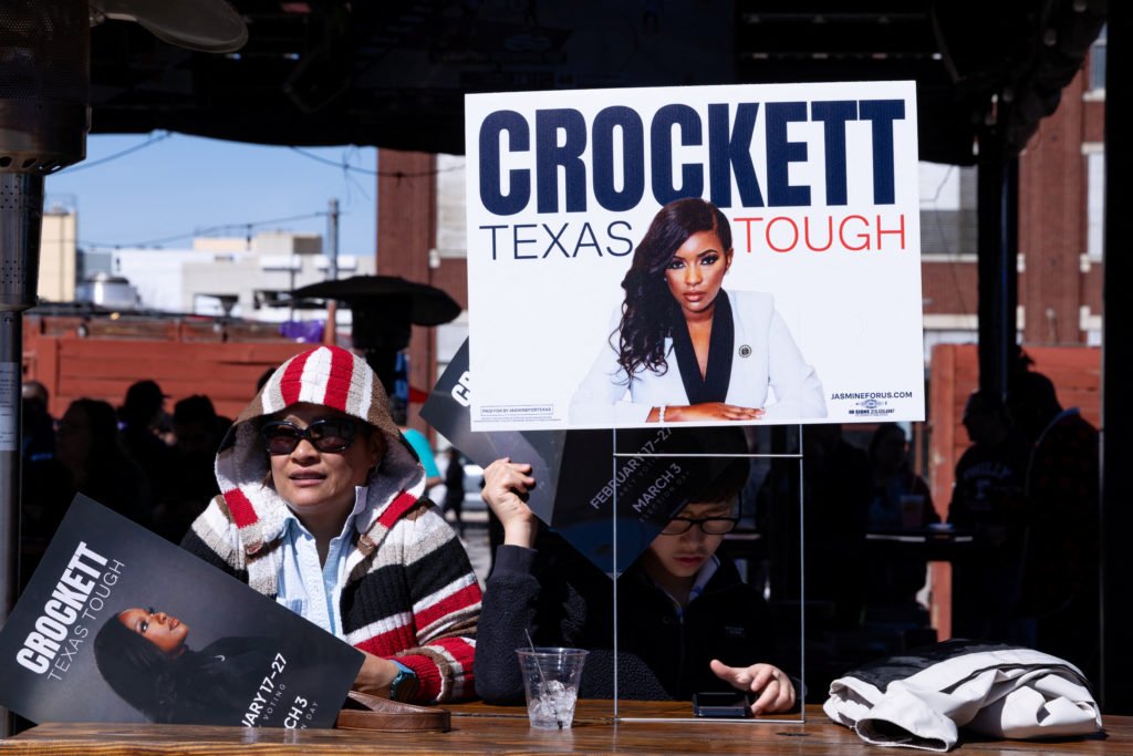 Jasmine Crockett campaigns in San Antonio ahead of the Texas primary