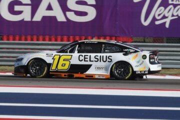 NASCAR driver AJ Allmendinger was taken to the care center on a stretcher after the COTA Cup race