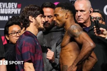 UFC London: Leron Murphy and Movsar Ivlov in a cold stare ahead of their featherweight fight
