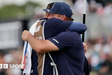 LIV Golf South Africa: Bryson DeChambeau breaks down in tears after playoff win over Jon Rahm to secure back-to-back titles