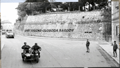 Palmina Piplović kindergarten in Split with partisan naming history. Light House Monument in Split with unknown soldier grave. Trogir Park Žudika with People