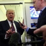 What did Trump say about Iran’s infrastructure and oil prices in a call with PBS News