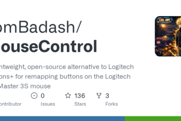 TomBadash/MouseControl: A lightweight, open-source alternative to Logitech Options+ for remapping buttons on the Logitech MX Master 3S mouse · GitHub