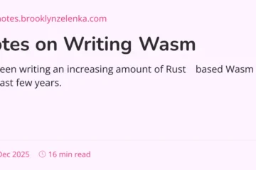Notes on Writing Wasm