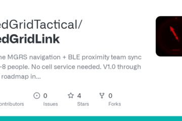 RedGridTactical/RedGridLink: Offline MGRS navigation + BLE proximity team sync for 2-8 people. No cell service needed. V1.0 through V4.0 roadmap in README. · GitHub