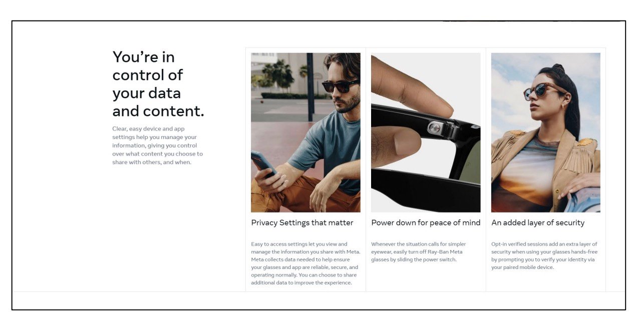 A screenshot of the complaint, showing an infomercial, claims "You control your data and content."
