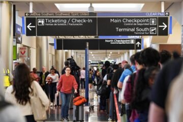Long lines, frustrations mount at airports as DHS shutdown stresses TSA staff