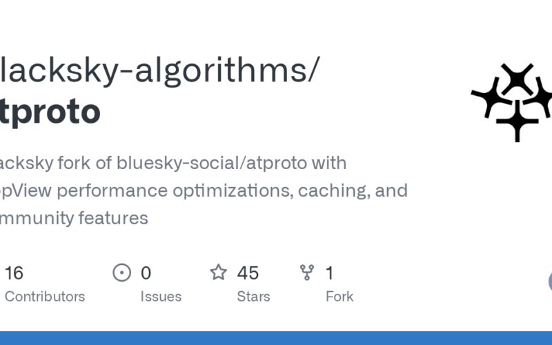 blacksky-algorithms/atproto: Blacksky fork of bluesky-social/atproto with AppView performance optimizations, caching, and community features · GitHub