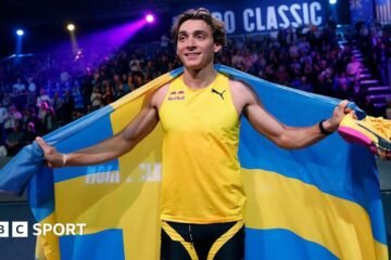 Armand Duplantis: Two-time Olympic pole vault champion breaks world record at Mundo Classic in Sweden