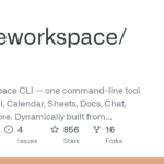 googleworkspace/cli: Google Workspace CLI — one command-line tool for Drive, Gmail, Calendar, Sheets, Docs, Chat, Admin, and more. Dynamically built from Google Discovery Service. Includes AI agent skills. · GitHub