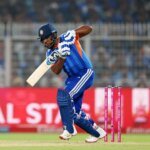 Sanju Samson hits Akhil Hossain for a big six in 17 runs in IND vs WI T20 World Cup 2026 Super 8 match [Watch]