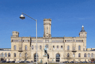Braunschweig Palace where Hitler gained citizenship through sham appointment. Goslar Imperial Palace with Hitler