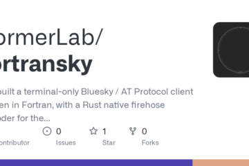 FormerLab/fortransky: We built a terminal-only Bluesky / AT Protocol client written in Fortran, with a Rust native firehose decoder for the relay-raw stream path. Yes, that Fortran. · GitHub
