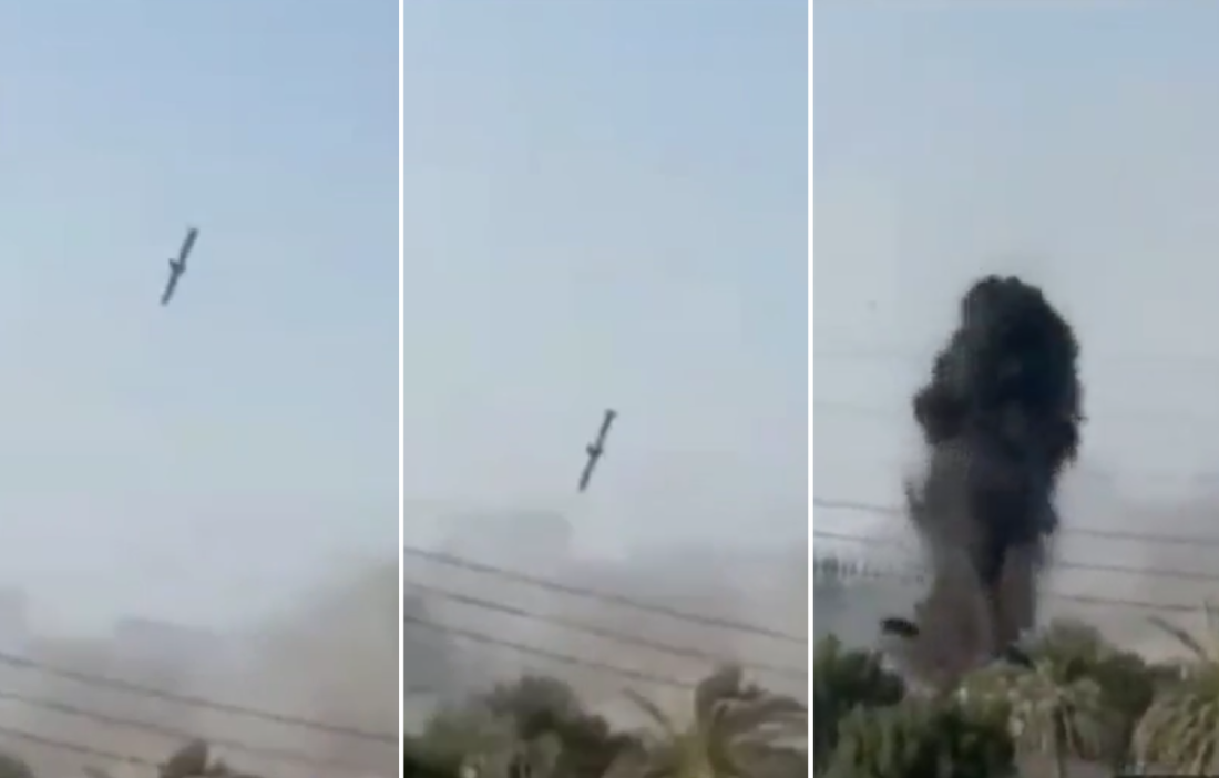 Screenshots of a cruise missile hitting a compound where an Iranian girls school was struck killing around 175.
