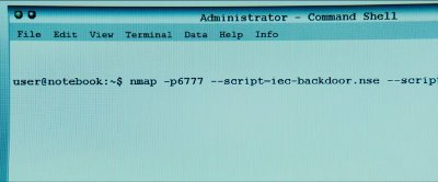 Computer screen shows 
